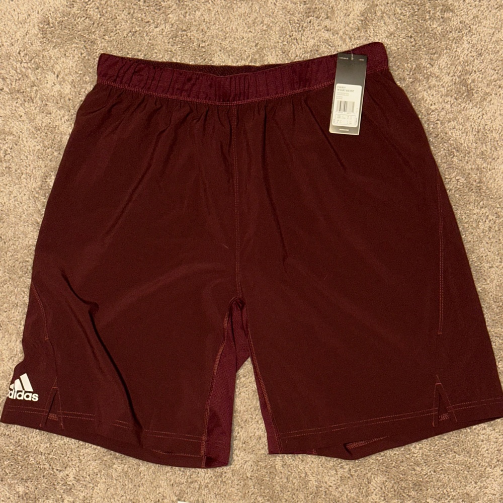 Adidas Men's Maroon Athletic Shorts